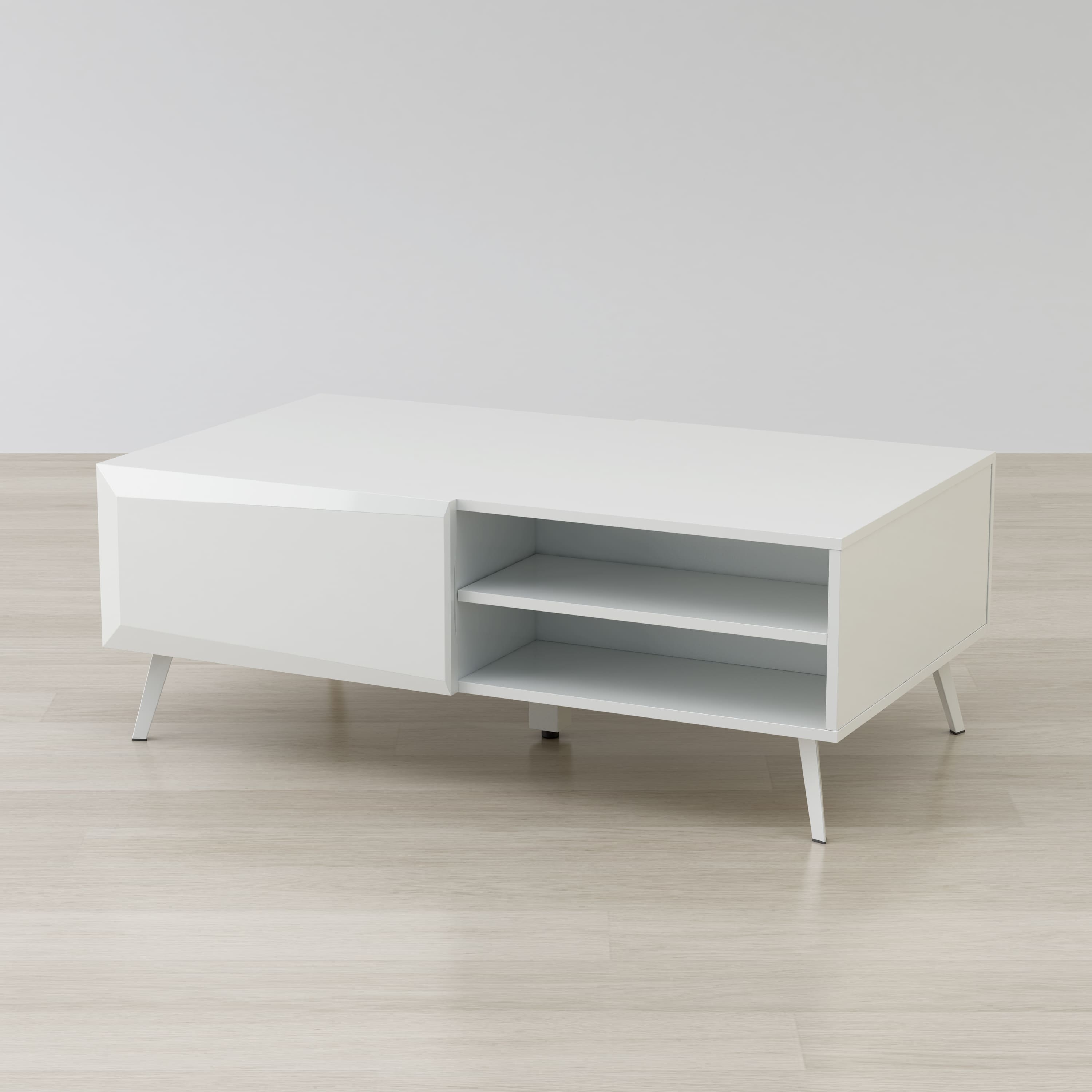 Anderson Teak Altus 43" Coffee Table Gloss White/Grey