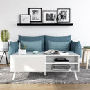 Anderson Teak Altus 43" Coffee Table Gloss White/Grey