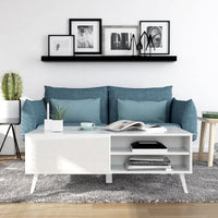 Anderson Teak Altus 43" Coffee Table Gloss White/Grey