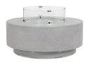 Sunset West Gravelstone Round Fire Table with Glass Surround