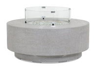 Sunset West Gravelstone Round Fire Table with Glass Surround