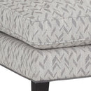Sunpan Kenzo Lounge Chair in Chevron Grey - Antonio Charcoal / Fuego Navy - Abbington Navy