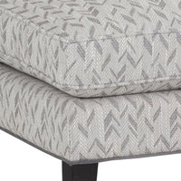Sunpan Kenzo Lounge Chair in Chevron Grey - Antonio Charcoal / Fuego Navy - Abbington Navy