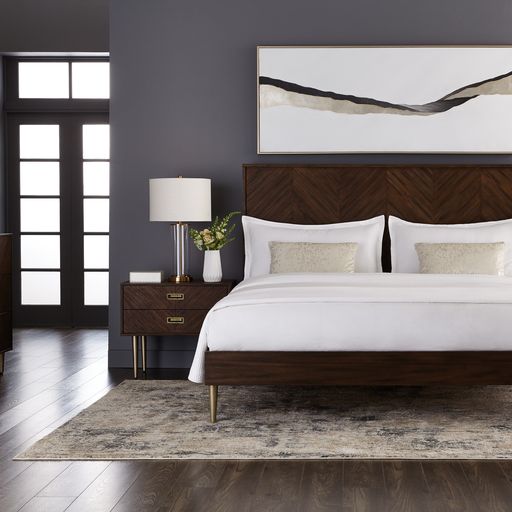 Sunpan Greyson Dresser in Smoke / Light Acacia