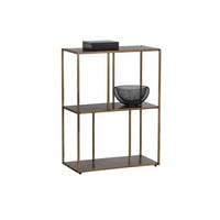 Sunpan Eiffel Low Bookcase Antique Brass in Small / Medium / Large