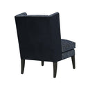 Sunpan Kenzo Lounge Chair in Chevron Grey - Antonio Charcoal / Fuego Navy - Abbington Navy