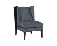 Sunpan Kenzo Lounge Chair Chevron Grey-Antonio Charcoal / Fuego Navy-Abbington Navy