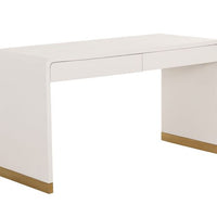 Sunpan Ilona Desk - Oyster Shagreen
