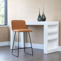 Sunpan Jovanah Counter Stool in Aosta Autumn / Aosta Jade / Bravo Black - Set of Two