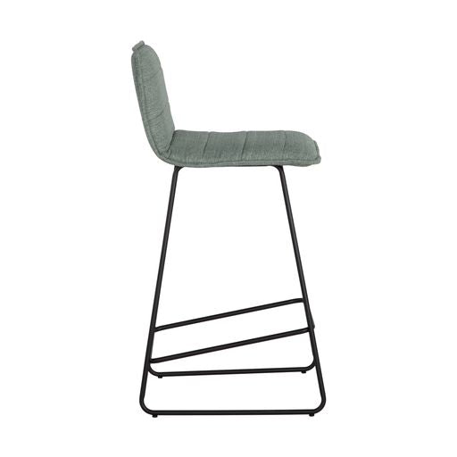 Sunpan Jovanah Counter Stool in Aosta Autumn / Aosta Jade / Bravo Black - Set of Two