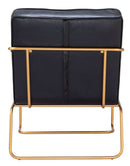 Zuo Modern Dallas Accent Chair Vintage in Black/Brown
