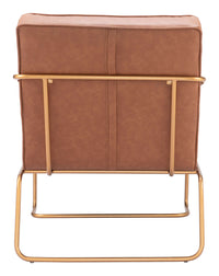 Zuo Modern Dallas Accent Chair Vintage in Black/Brown