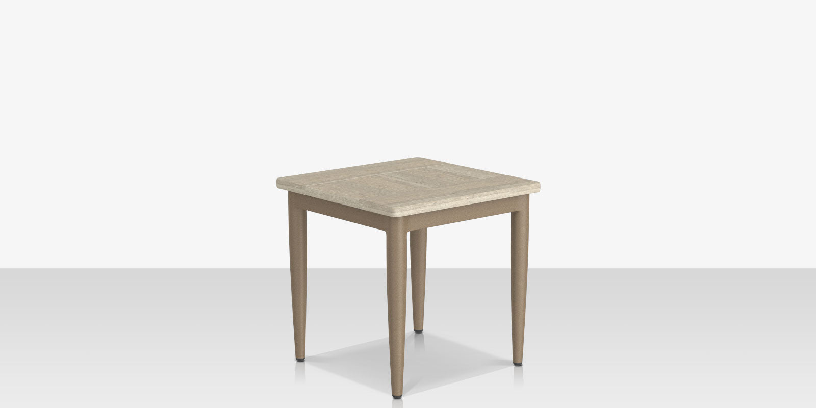DecoScapes Danish Aluminum 20'' Wide Square Small Coffee Table