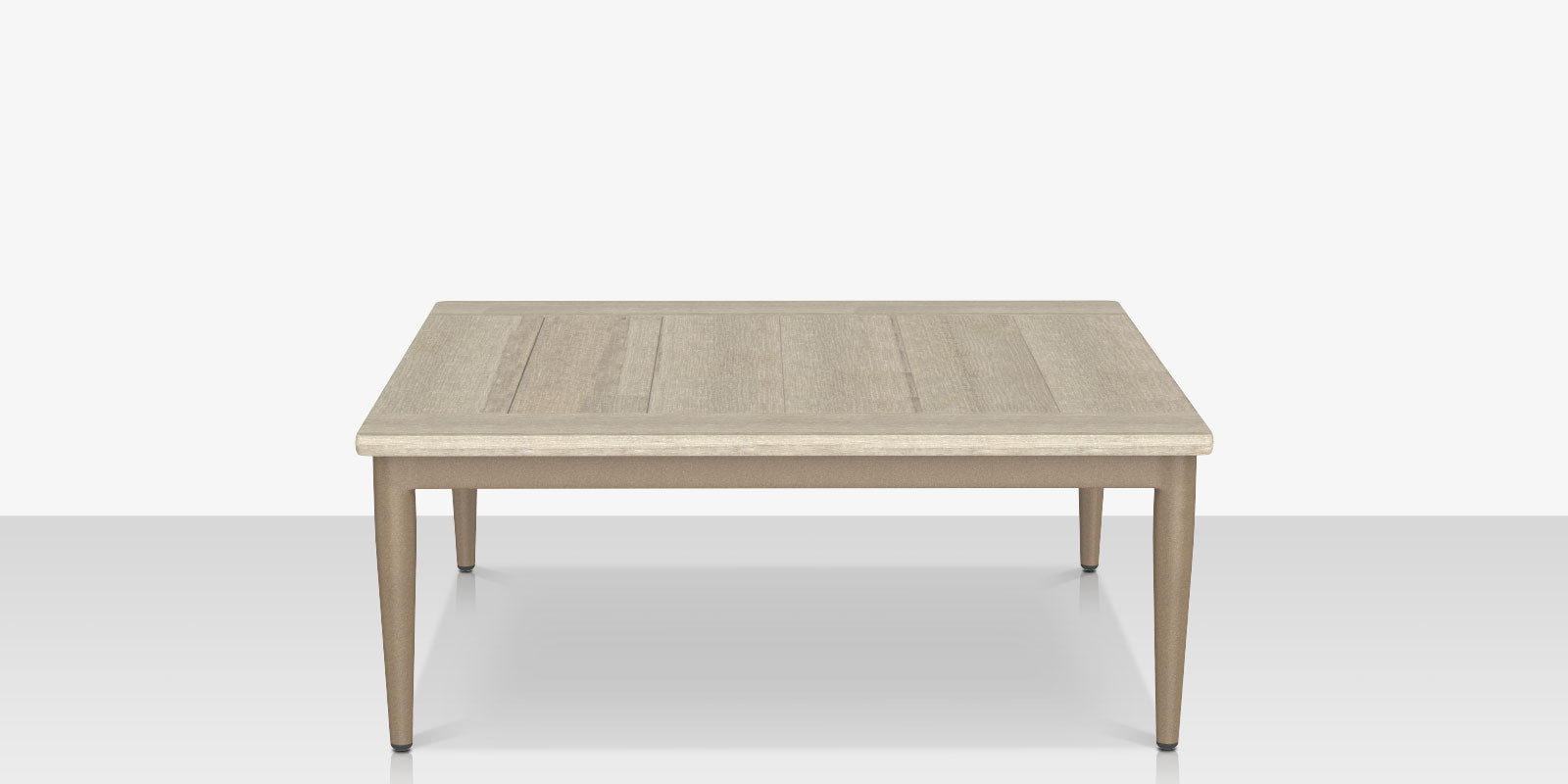 DecoScapes Danish Aluminum 40'' Wide Square Large Coffee Table