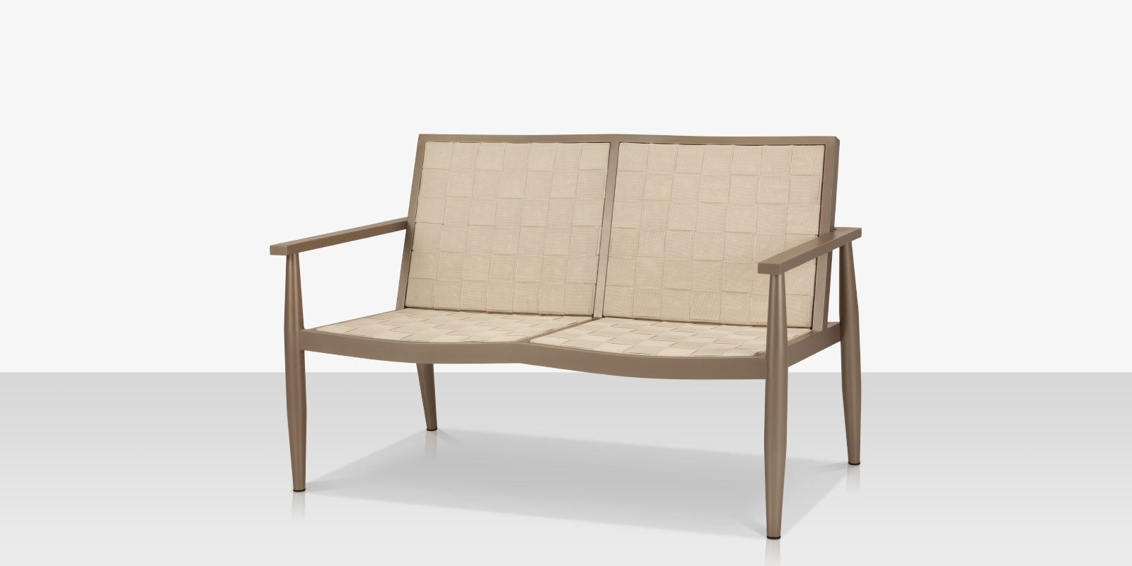 DecoScapes Furniture Danish Aluminum Sling Strap Loveseat