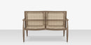 DecoScapes Furniture Danish Aluminum Sling Strap Loveseat