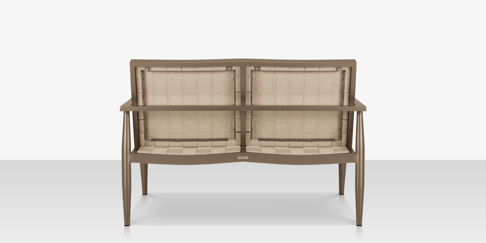 DecoScapes Furniture Danish Aluminum Sling Strap Loveseat