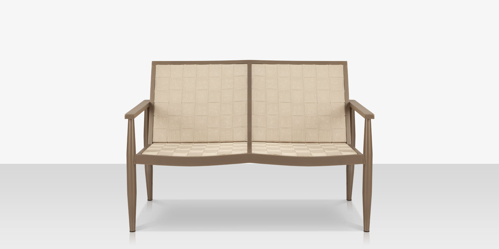DecoScapes Furniture Danish Aluminum Sling Strap Loveseat