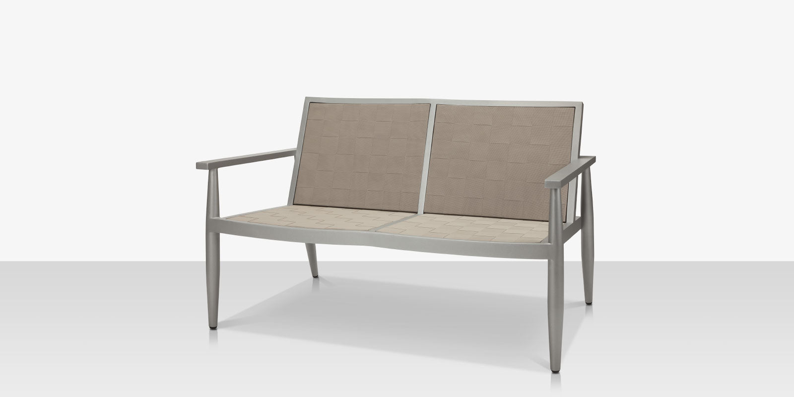 DecoScapes Furniture Danish Aluminum Sling Strap Loveseat