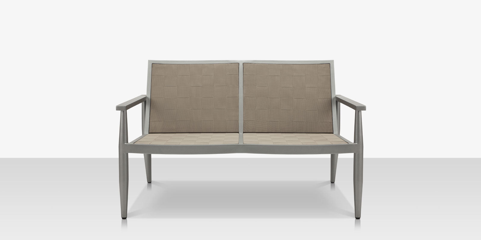 DecoScapes Furniture Danish Aluminum Sling Strap Loveseat