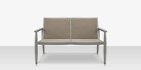 DecoScapes Furniture Danish Aluminum Sling Strap Loveseat