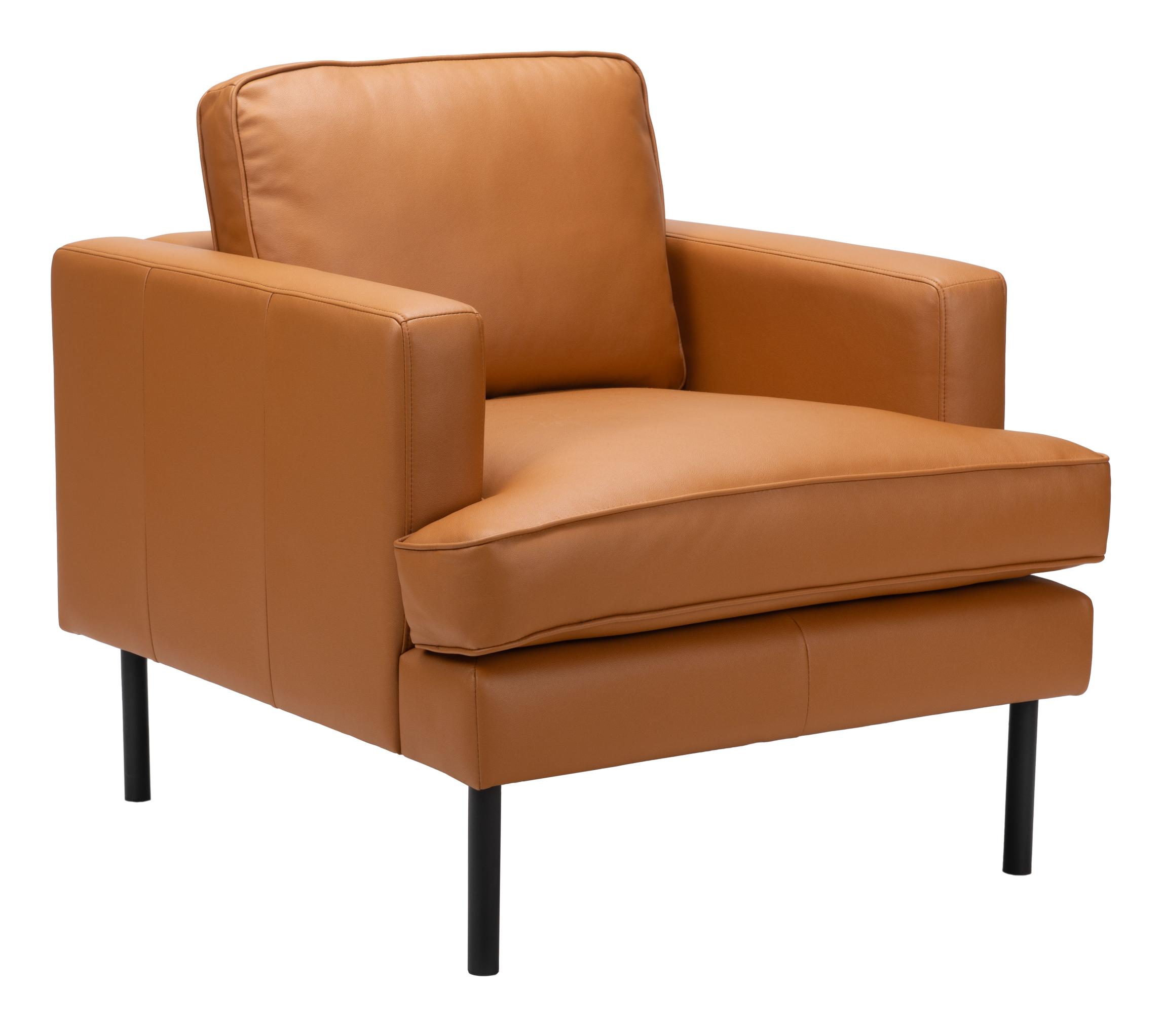 Zuo Modern Decade Armchair in Brown/Vintage Gray