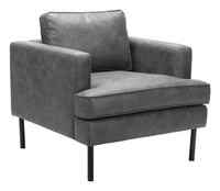 Zuo Modern Decade Armchair in Brown/Vintage Gray