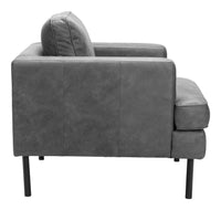 Zuo Modern Decade Armchair in Brown/Vintage Gray