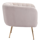 Zuo Modern Deco Accent Chair in Beige/Gray