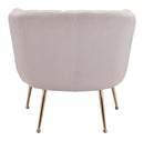 Zuo Modern Deco Accent Chair in Beige/Gray