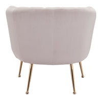 Zuo Modern Deco Accent Chair in Beige/Gray