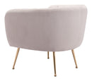 Zuo Modern Deco Accent Chair in Beige/Gray