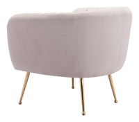 Zuo Modern Deco Accent Chair in Beige/Gray
