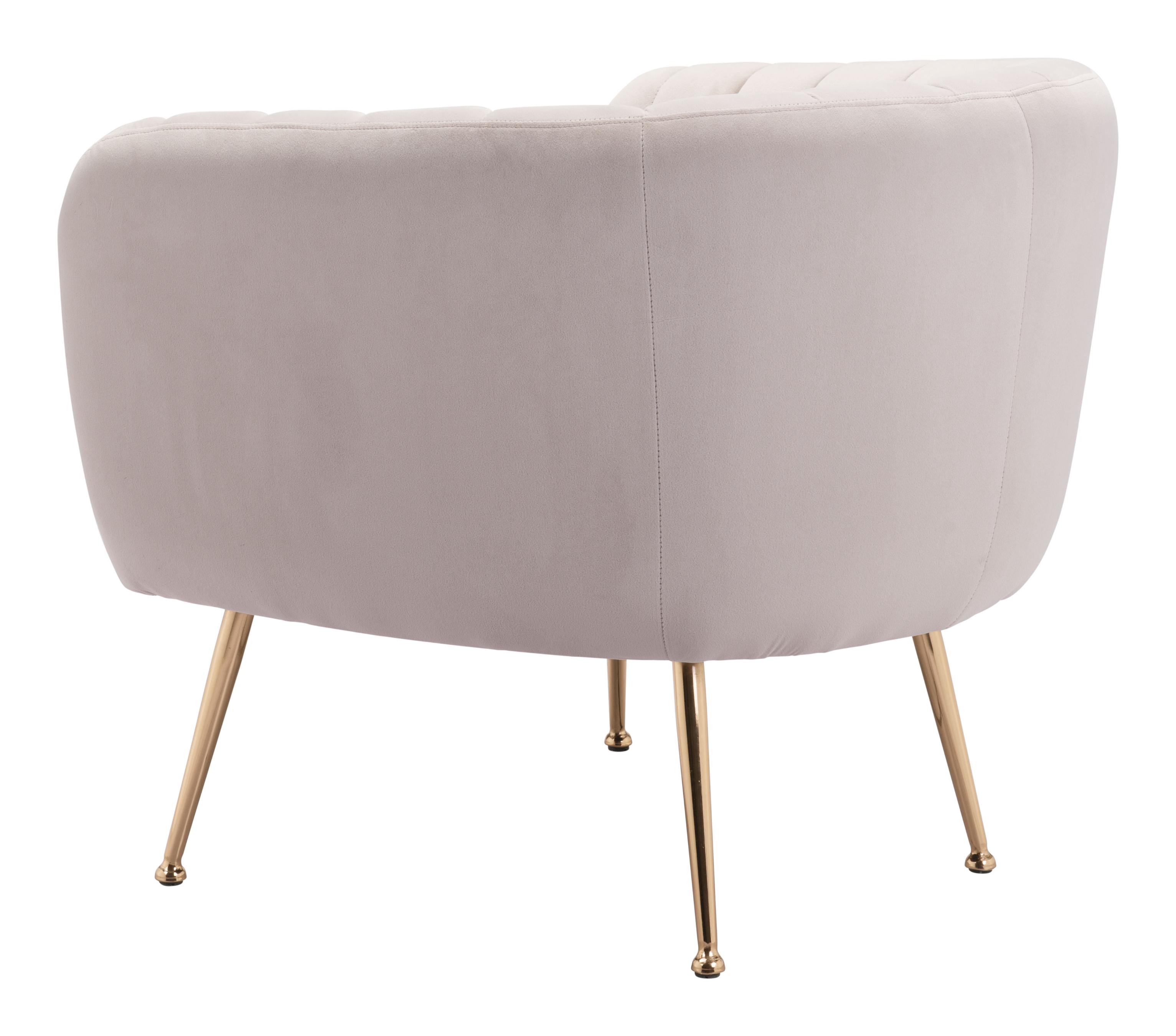 Zuo Modern Deco Accent Chair in Beige/Gray