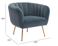 Zuo Modern Deco Accent Chair in Beige/Gray
