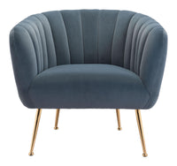 Zuo Modern Deco Accent Chair in Beige/Gray