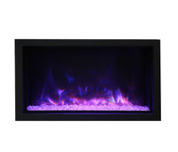 Amantii Panorama Deep & Xtra Tall Full View Smart Electric  - 40" Indoor /Outdoor WiFi Enabled  Fireplace, featuring a MultiFunction Remote, Multi Speed Flame Motor, Glass Media & a Black Trim