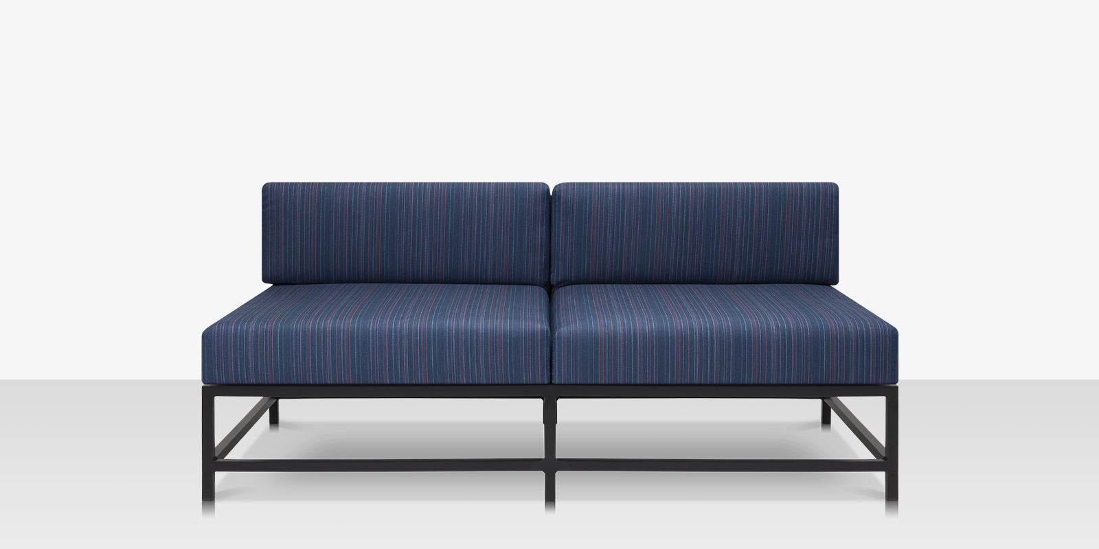 DecoScapes Delano Aluminum Modular Armless Loveseat