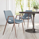 Zuo Modern Desi Dining Chair in Black & Walnut/Azure Gray & Walnut/Beige & Walnut