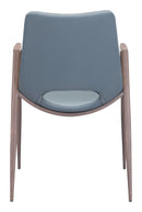 Zuo Modern Desi Dining Chair in Black & Walnut/Azure Gray & Walnut/Beige & Walnut