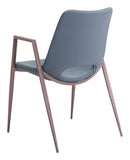 Zuo Modern Desi Dining Chair in Black & Walnut/Azure Gray & Walnut/Beige & Walnut