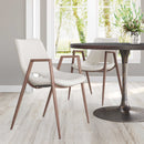 Zuo Modern Desi Dining Chair in Black & Walnut/Azure Gray & Walnut/Beige & Walnut