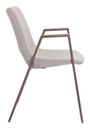 Zuo Modern Desi Dining Chair in Black & Walnut/Azure Gray & Walnut/Beige & Walnut