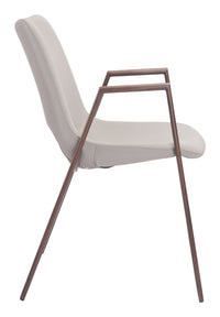 Zuo Modern Desi Dining Chair in Black & Walnut/Azure Gray & Walnut/Beige & Walnut