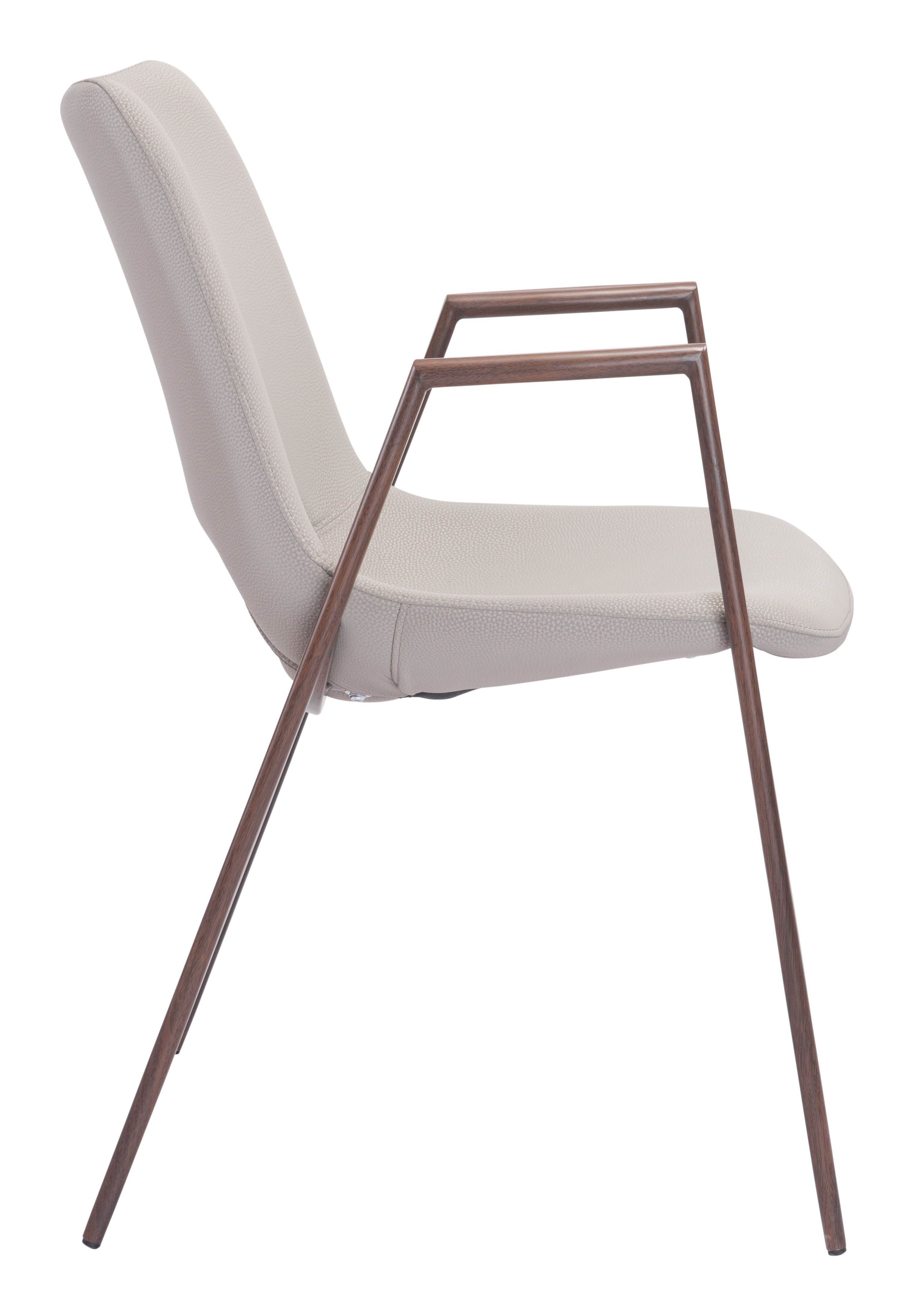 Zuo Modern Desi Dining Chair in Black & Walnut/Azure Gray & Walnut/Beige & Walnut