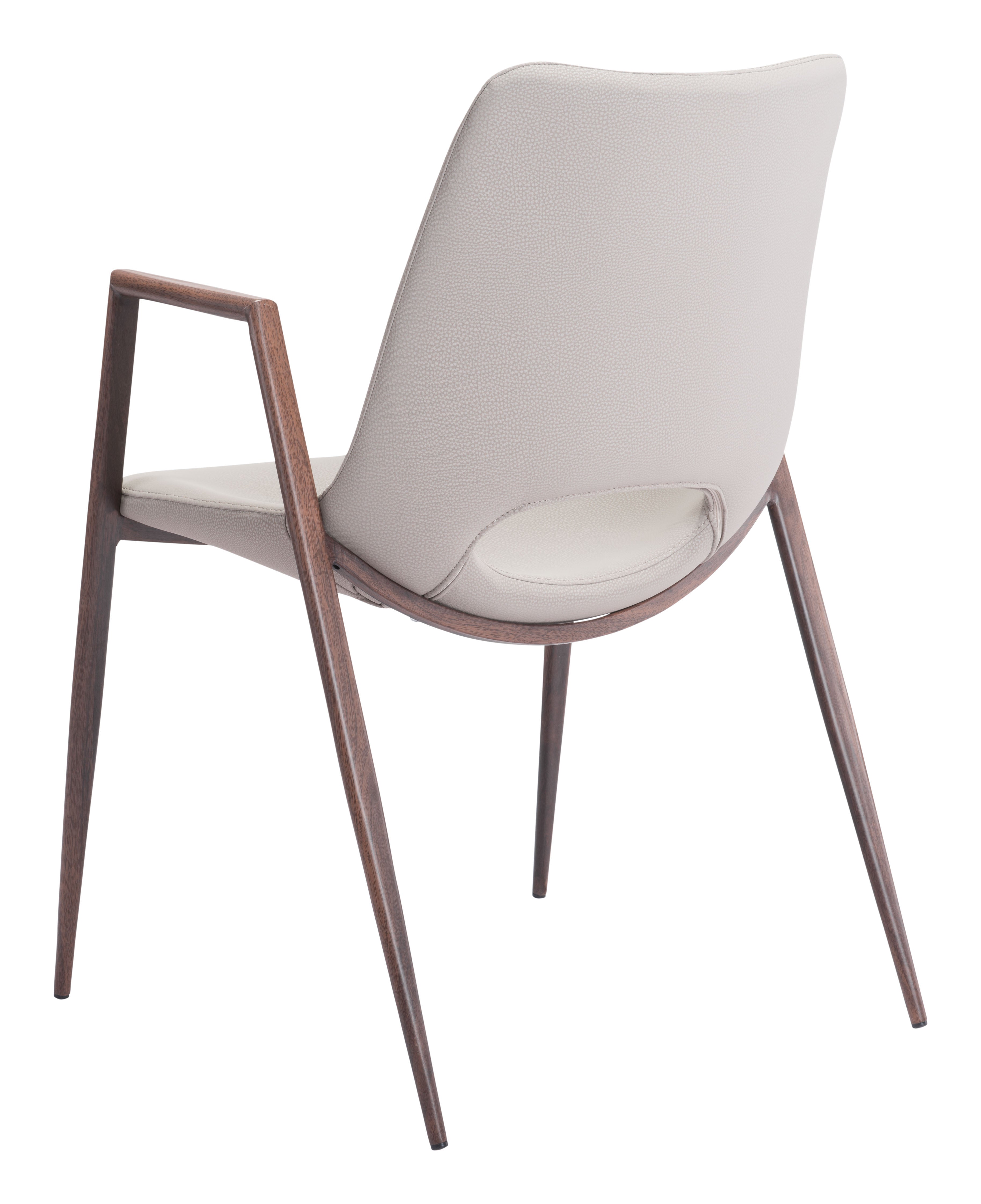 Zuo Modern Desi Dining Chair in Black & Walnut/Azure Gray & Walnut/Beige & Walnut
