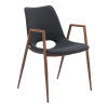 Zuo Modern Desi Dining Chair in Black & Walnut/Azure Gray & Walnut/Beige & Walnut
