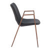Zuo Modern Desi Dining Chair in Black & Walnut/Azure Gray & Walnut/Beige & Walnut