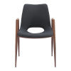 Zuo Modern Desi Dining Chair in Black & Walnut/Azure Gray & Walnut/Beige & Walnut