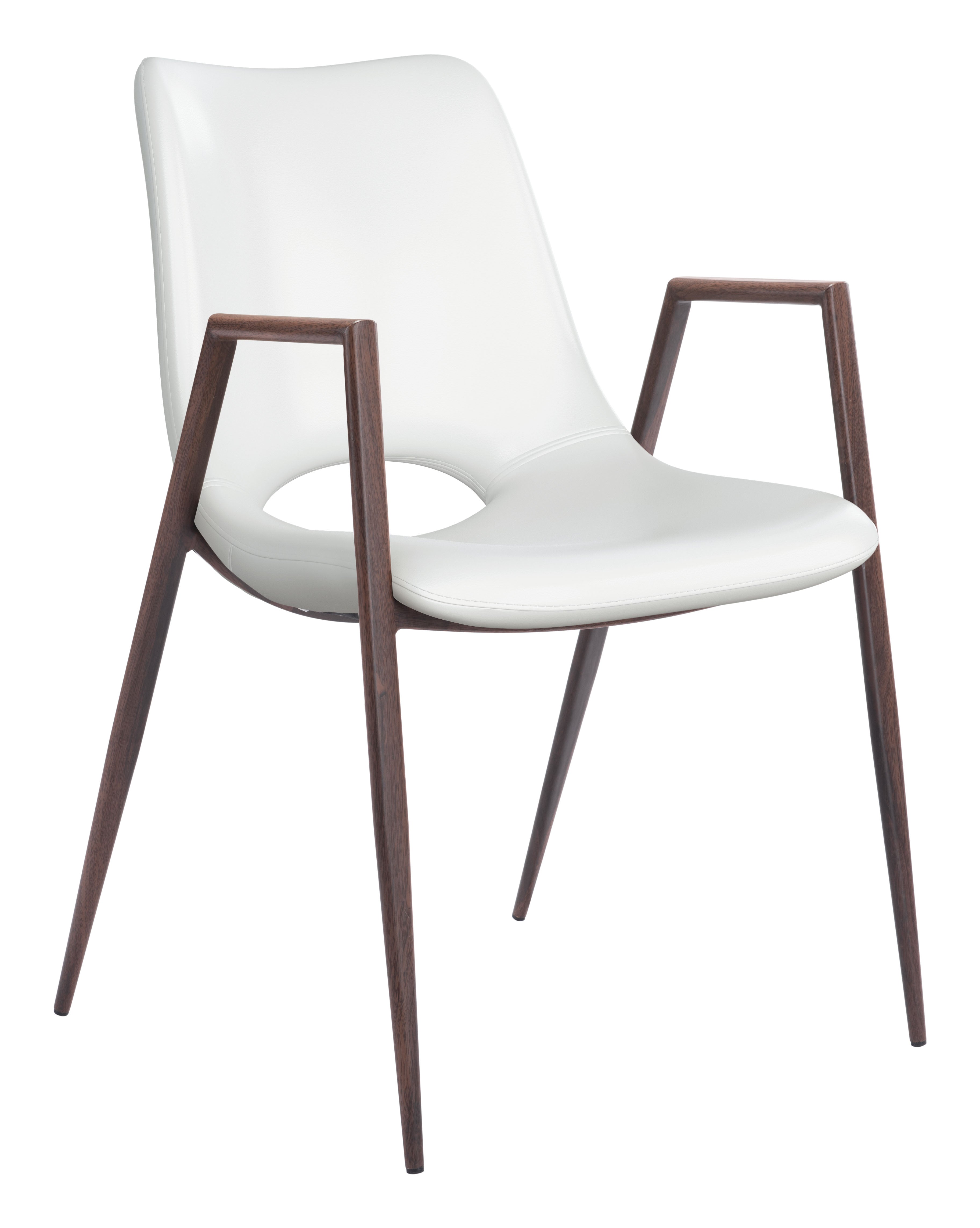 Zuo Modern Desi Dining Chair in Black & Walnut/Azure Gray & Walnut/Beige & Walnut